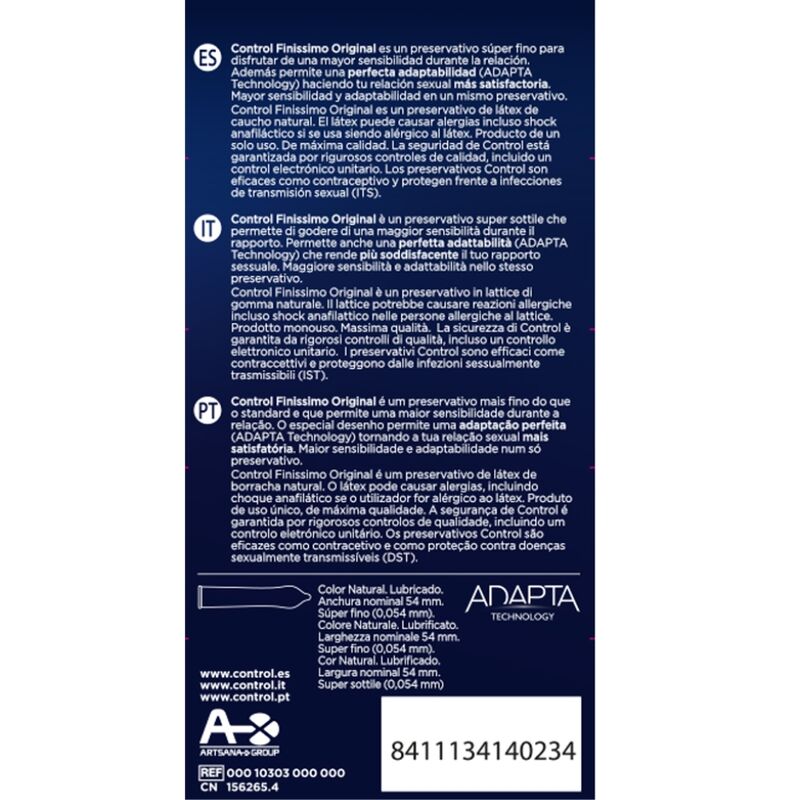 CONTROLLO - PRESERVATIVI FINISSIMO 12 UNITÀ