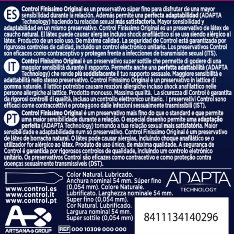 CONTROLLO - PRESERVATIVI FINISSIMO 3 UNITÀ