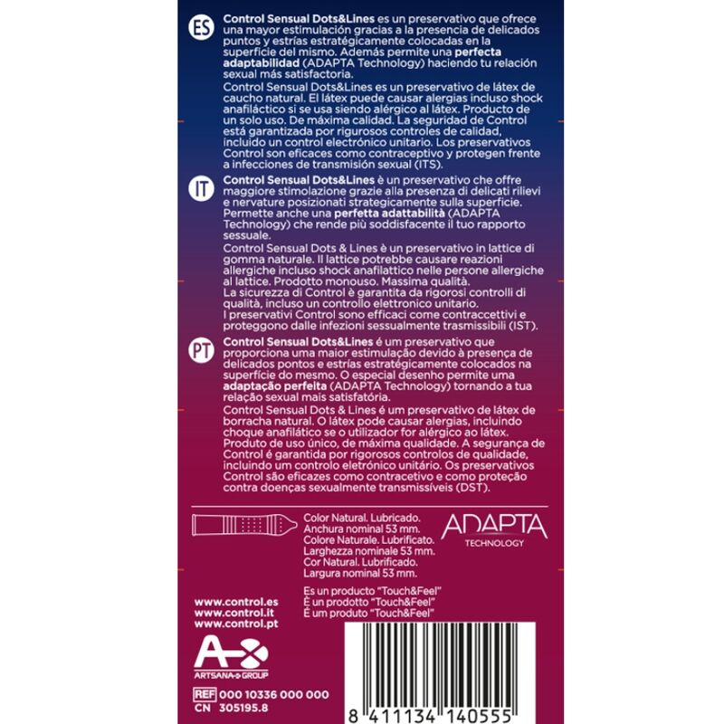 CONTROLLO - PUNTI E LINEE SENSUALI PUNTI E SMAGLIATURE 12 UNITÀ