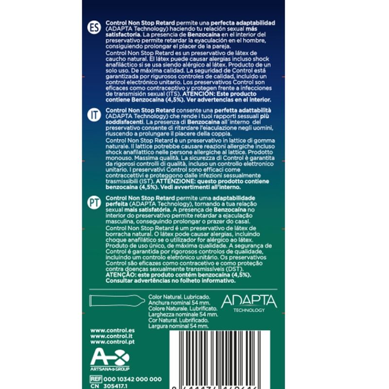 CONTROL - PRESERVATIVI NON STOP RITARD 12 UNITÀ