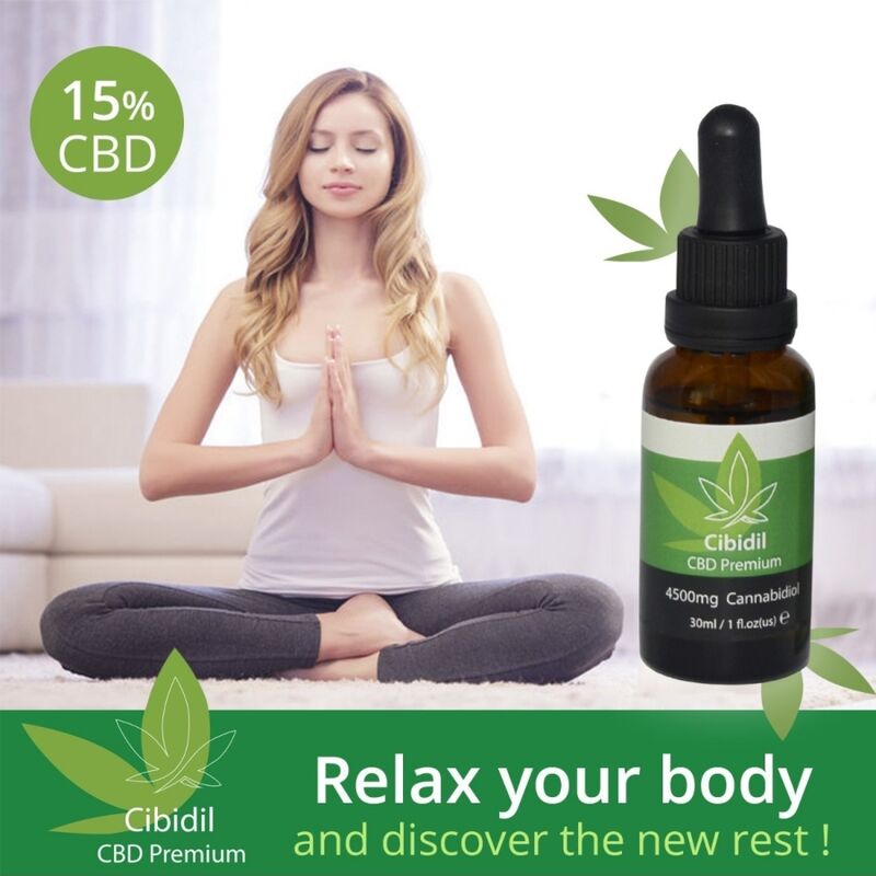 500 COSMÉTICOS - ACEITE DE CBD RELAJANTE CIBIDIL 15 % 30 ML