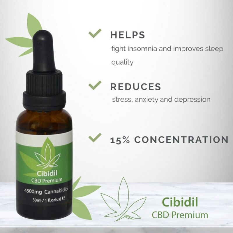 500 COSMÉTICOS - ACEITE DE CBD RELAJANTE CIBIDIL 15 % 30 ML