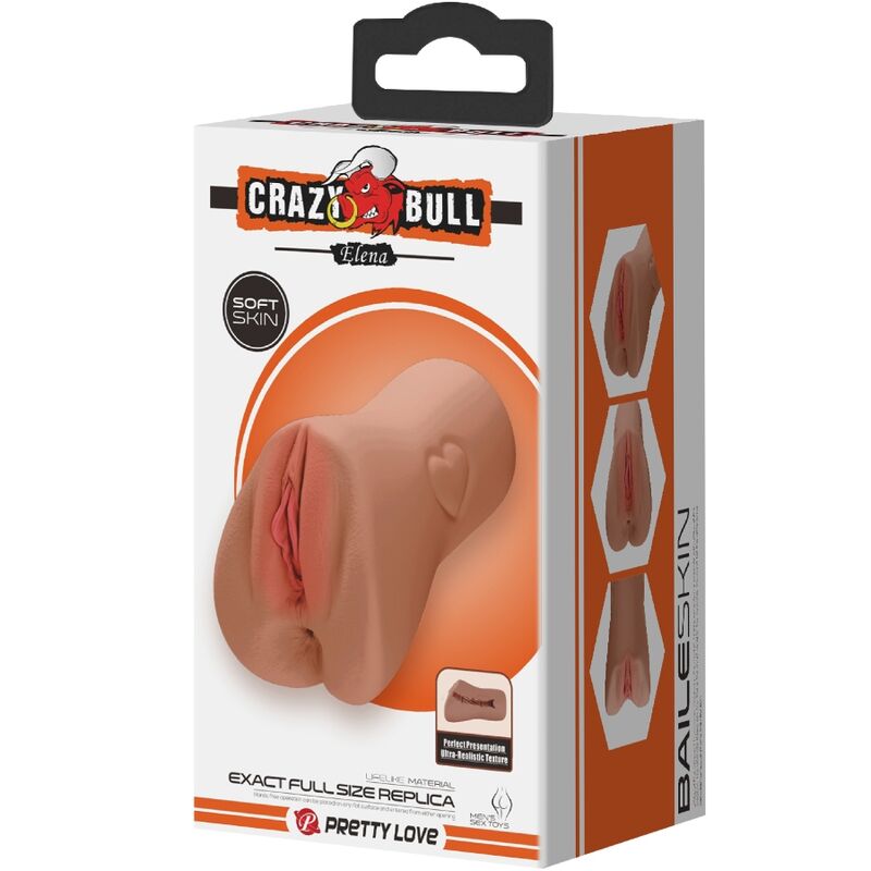 CRAZY BULL - DESIGN DI VAGINA E ANO SCARLATTO CON CARNE A CUORE