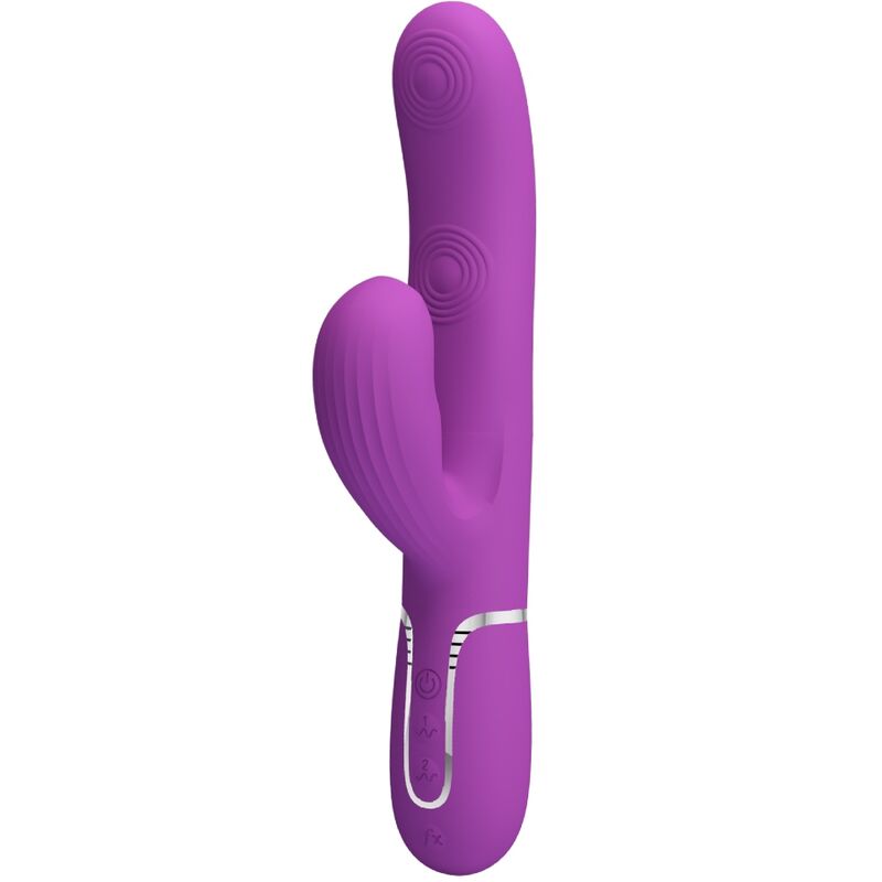 PRETTY LOVE - PERLITA VIBRADOR CONEJO MULTIFUNCIÓN 3 EN 1 MORADO