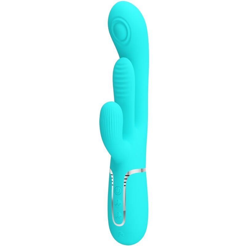 PRETTY LOVE - SHANIA TRIPLE RABBIT VIBRADOR MULTIFUNCIÓN 3 EN 1 AZUL