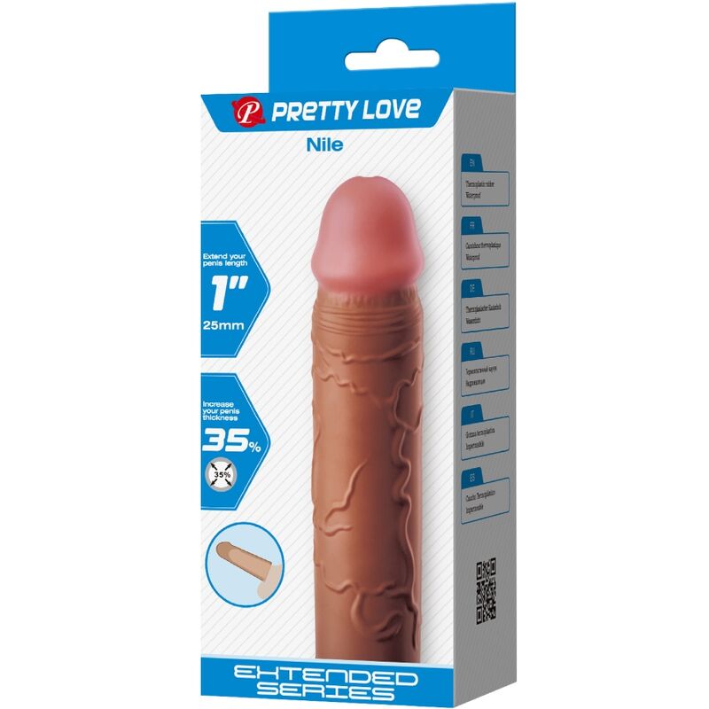 PRETTY LOVE - FUNDA PARA PENE NILE CON EXTENSIÓN DE 2,5 CM MULATO