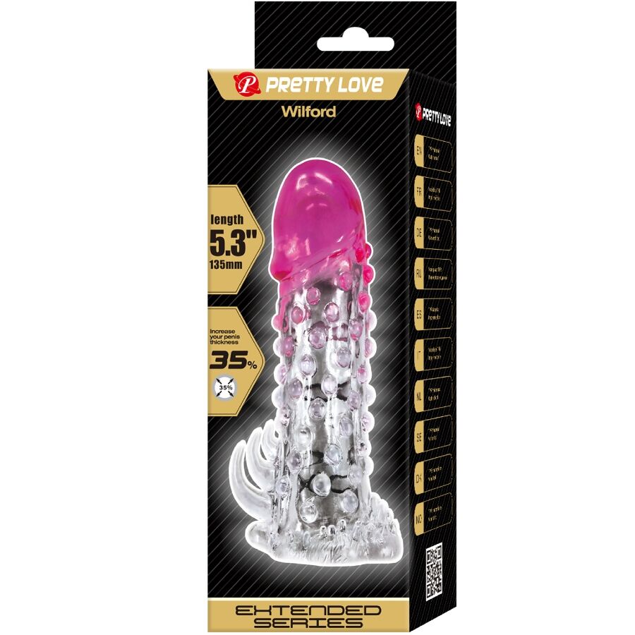 PRETTY LOVE - FUNDA DE AMPLIACIÓN REALISTA WILFORD CON PENE EN RELIEVE ROSA