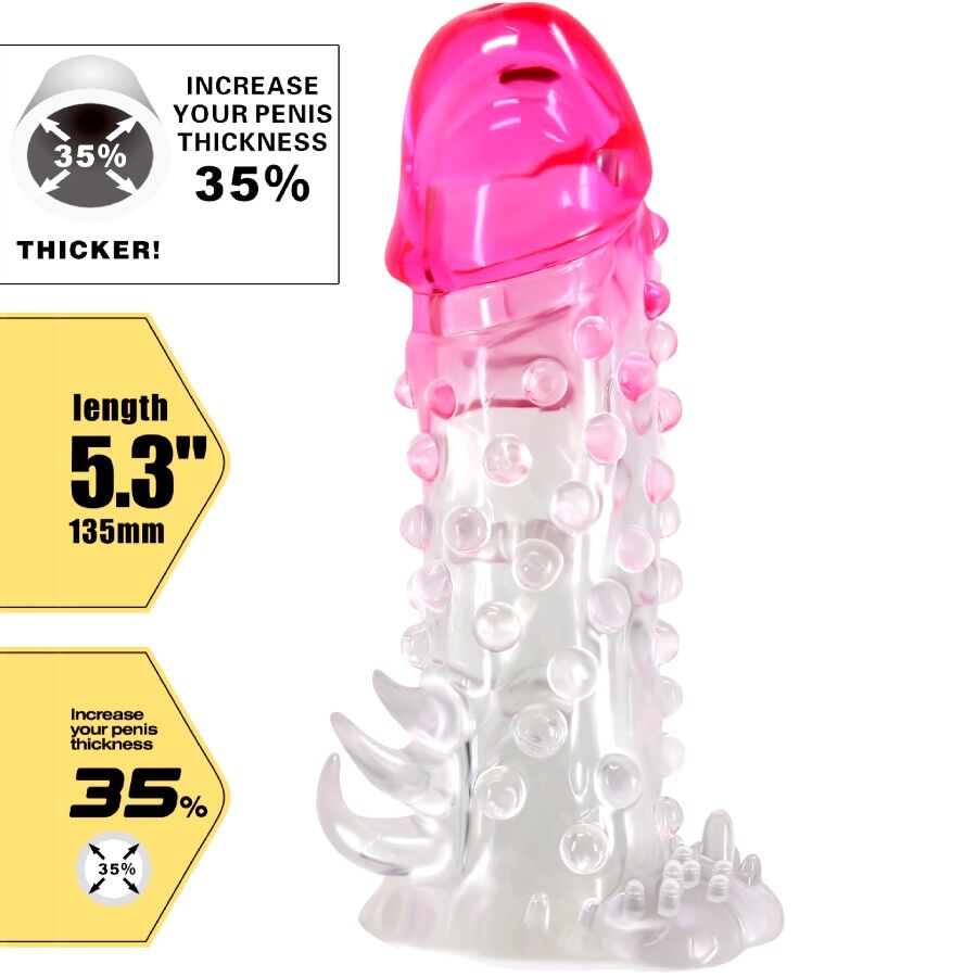 PRETTY LOVE - FUNDA DE AMPLIACIÓN REALISTA WILFORD CON PENE EN RELIEVE ROSA