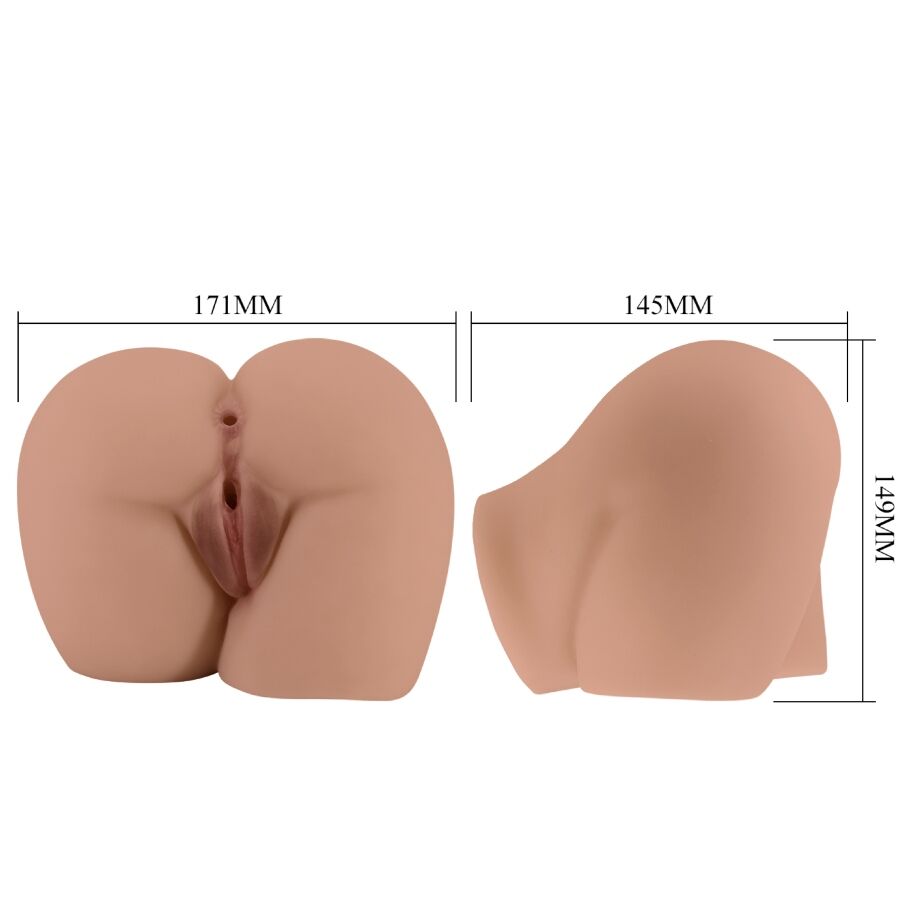 CRAZY BULL - VIBRATORE BERNACE ASS CON VAGINA E ANO REALISTICI, TELECOMANDO IN CARNE