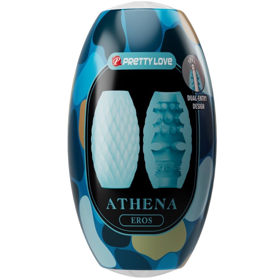 PRETTY LOVE - ATHENA EROS MASTURBADOR MASCULINO DE SILICONA AZUL CIELO