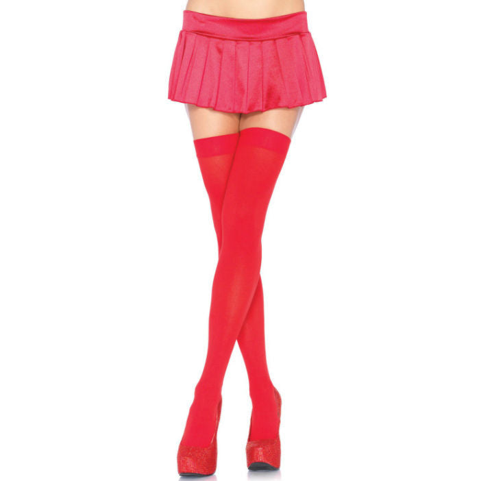 LEG AVENUE - AUTOREGGENTI IN NYLON ROSSI