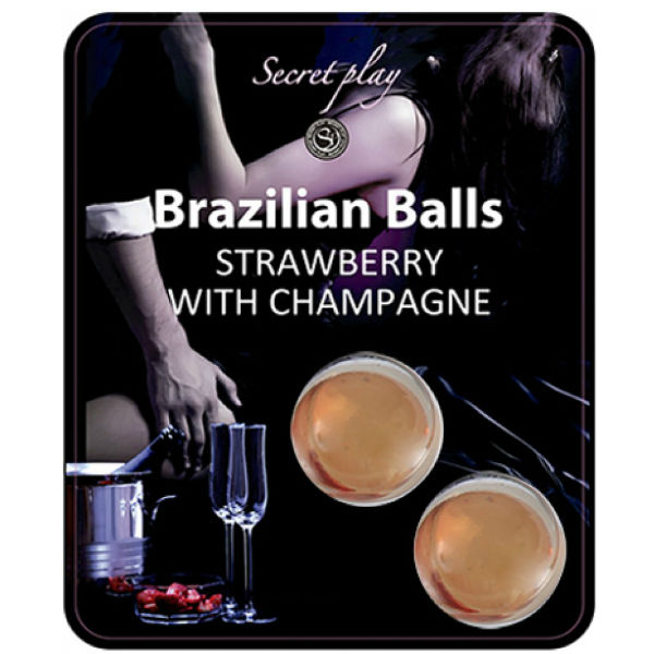 SECRETPLAY - SET DI PALLINE BRASILIANE ALLA FRAGOLA E CHAMPAGNE