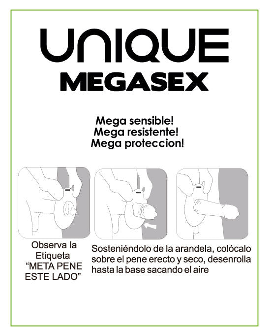 UNIQ - MEGASEX PRESERVATIVI SENSIBILITÀ SENZA LATTICE 3 UNITÀ