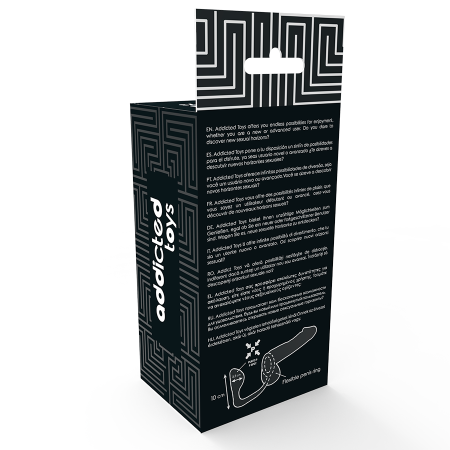 JUGUETES ADICTOS - PLUG ANAL CON ANILLO NEGRO PARA EL PENE