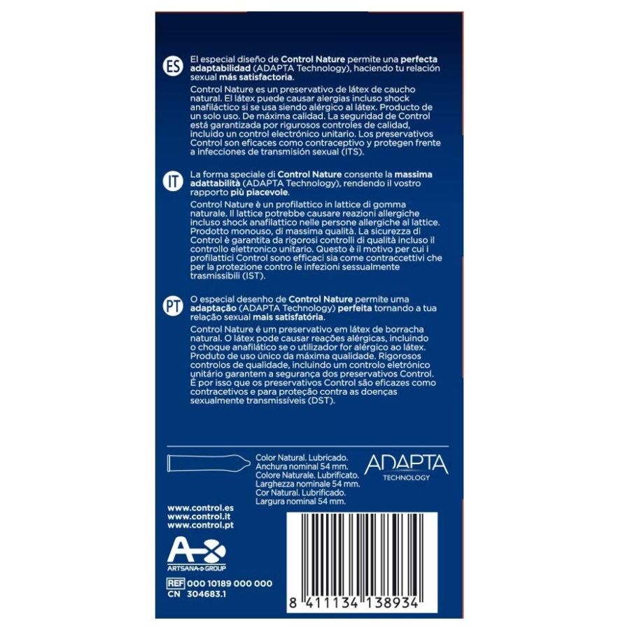 CONTROL - ADAPTA NATURE CONDOMS 24 UNITÀ