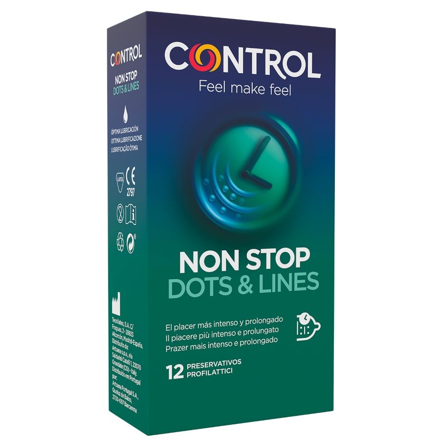CONTROL - PRESERVATIVI NONSTOP A PUNTINI E LINEE 12 UNITÀ