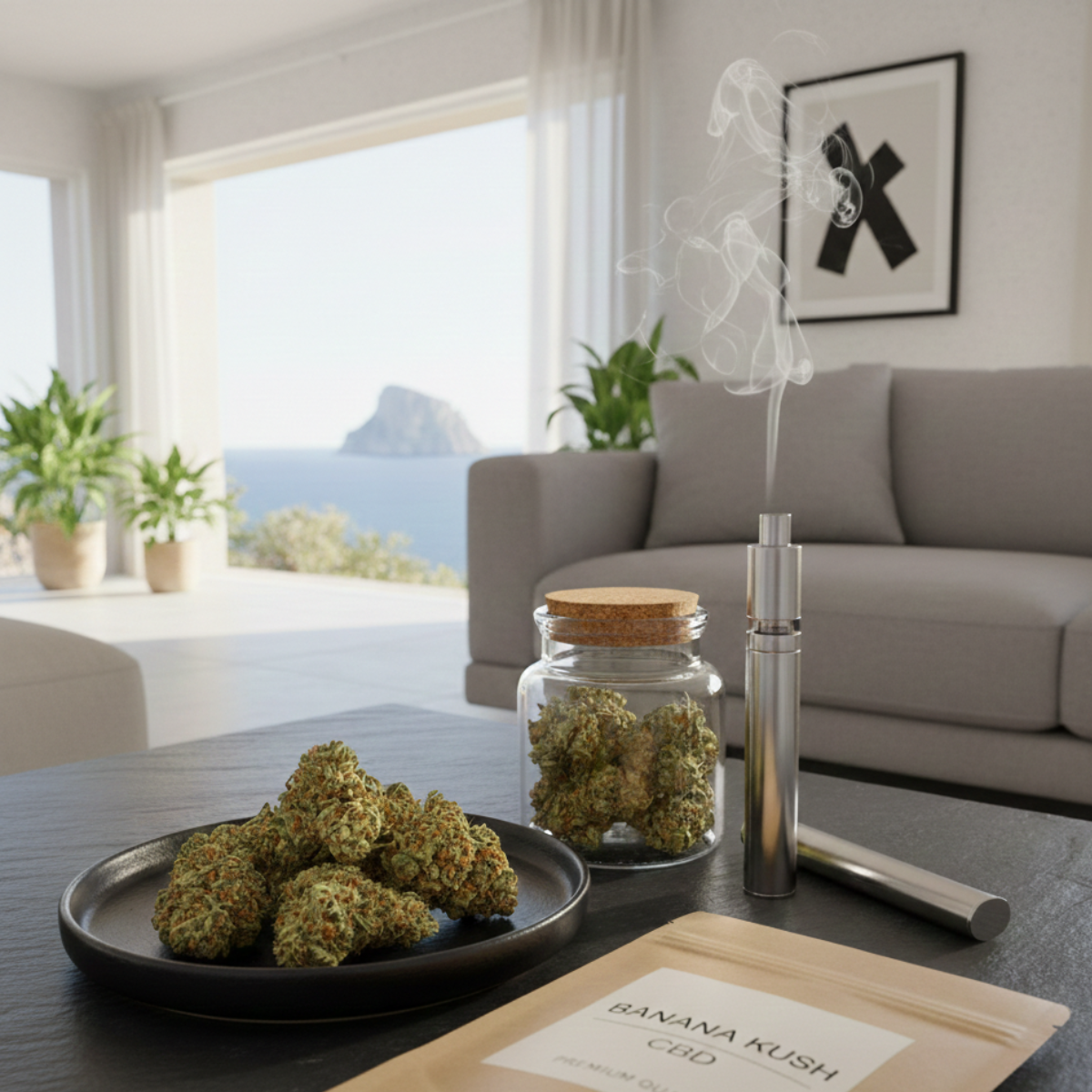 Banana Kush CBD – Flores Glass House Premium