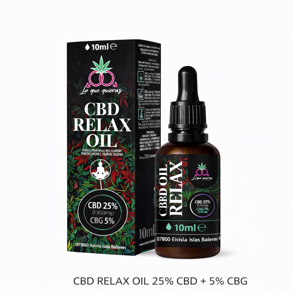 Olio rilassante con il 25% di CBD e il 5% di CBG