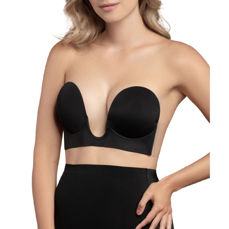 BYE-BRA - REGGISENO SENZA MANICI FORMA U NERO COPPA A