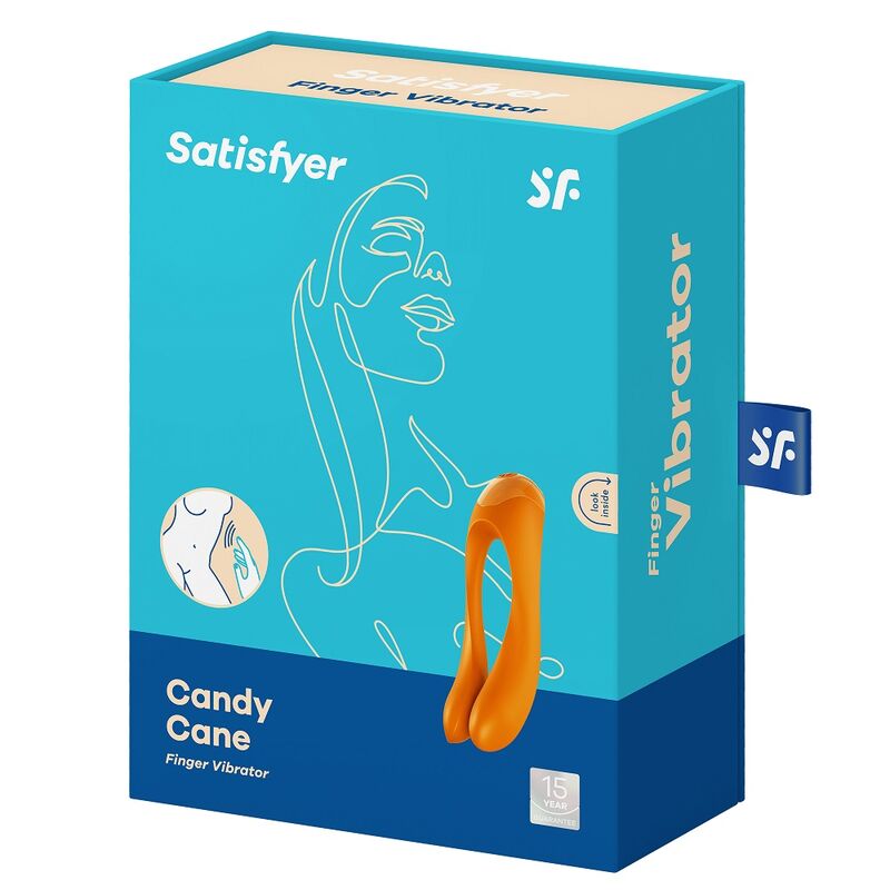 SATISFYER - VIBRATORE DA DITO A FORMA DI CANDY CANE ARANCIONE