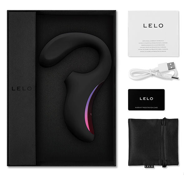 LELO - ENIGMA DOBLE ESTIMULACIÓN SUCCION MASAJEADOR NEGRO