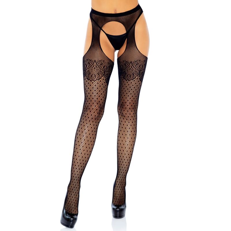 LEG AVENUE - MEDIAS CON LIGUERO DE LUNARES TALLA ÚNICA