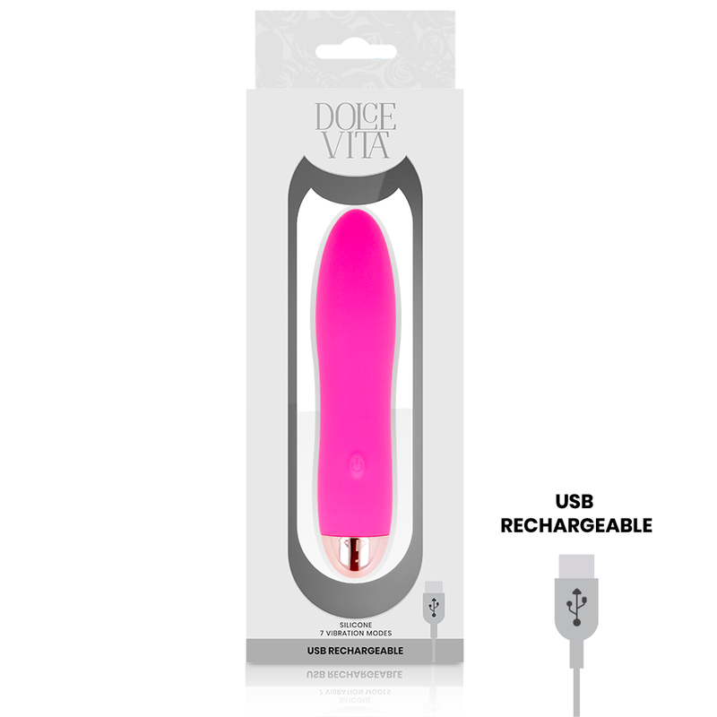 DOLCE VITA - VIBRATORE RICARICABILE FOUR PINK 7 VELOCITÀ