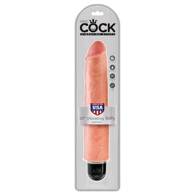 KING COCK - 25,4 CM VIBRANTE CARNE RIGIDA