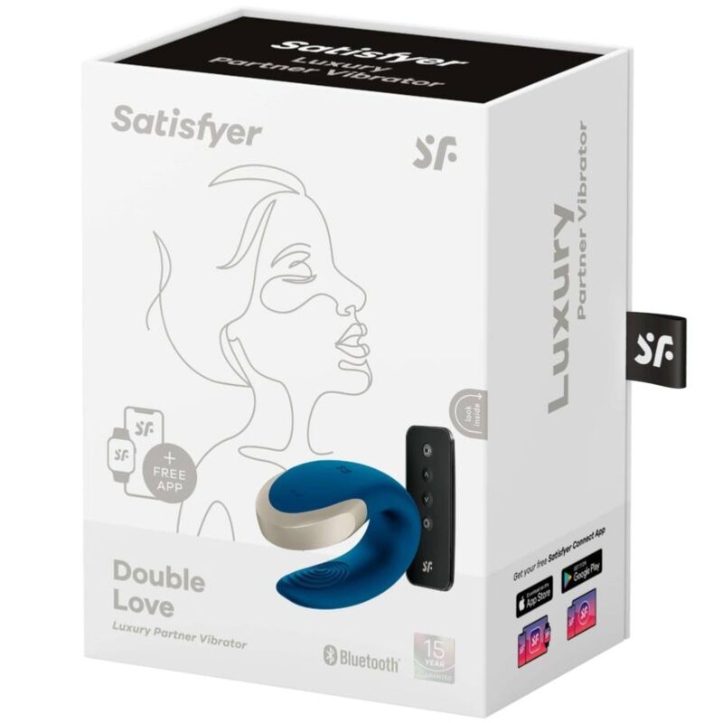 SATISFYER - VIBRATORE DOUBLE LOVE LUXURY PARTNER BLU