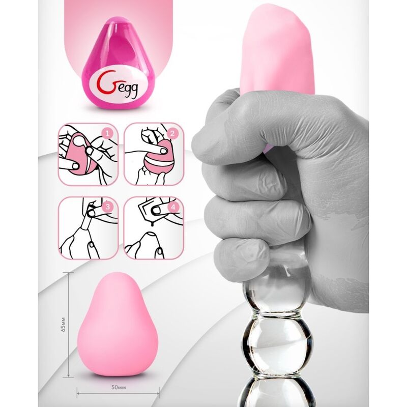 G-VIBE - HUEVO MASTURBADOR TEXTURIZADO REUTILIZABLE ROSA