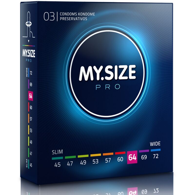MI TALLA - CONDONES PRO 64 MM 3 UNIDADES