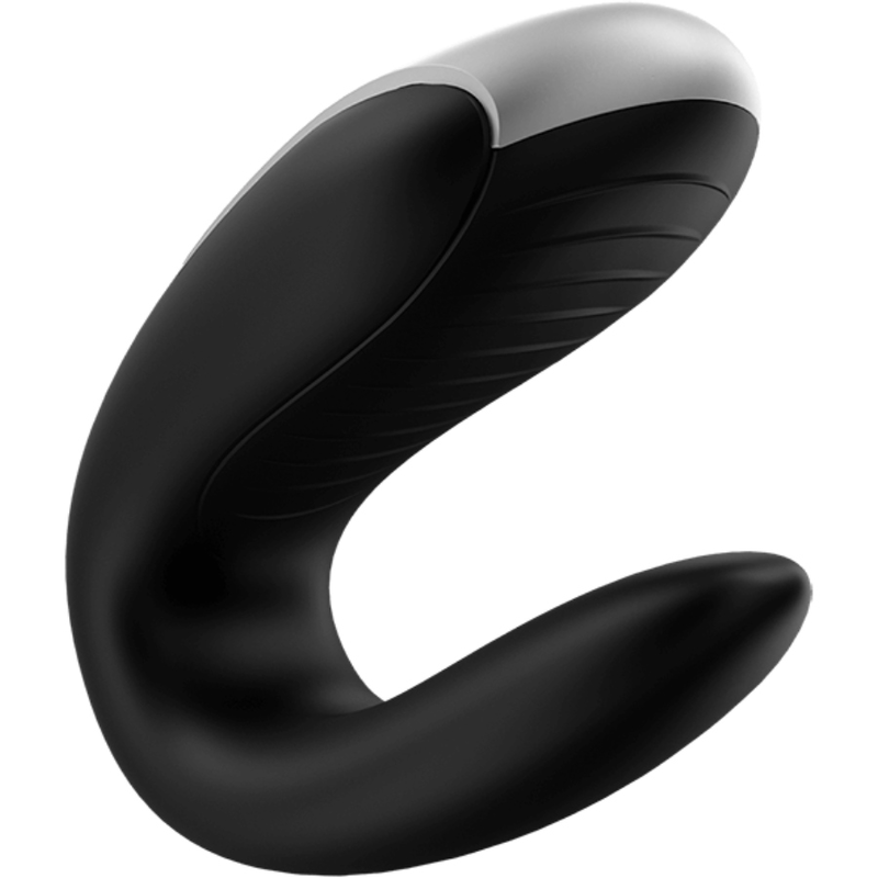 SATISFYER - VIBRATORE DOPPIO DIVERTENTE PER PARTNER NERO