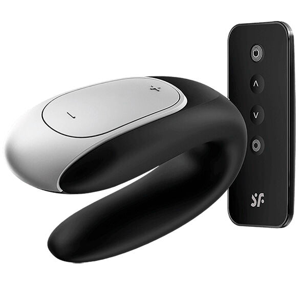 SATISFYER - VIBRATORE DOPPIO DIVERTENTE PER PARTNER NERO