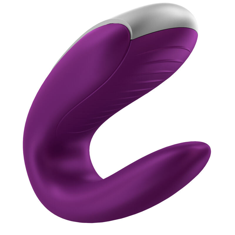 SATISFYER - VIBRATORE DOPPIO DIVERTIMENTO PER IL PARTNER VIOLA