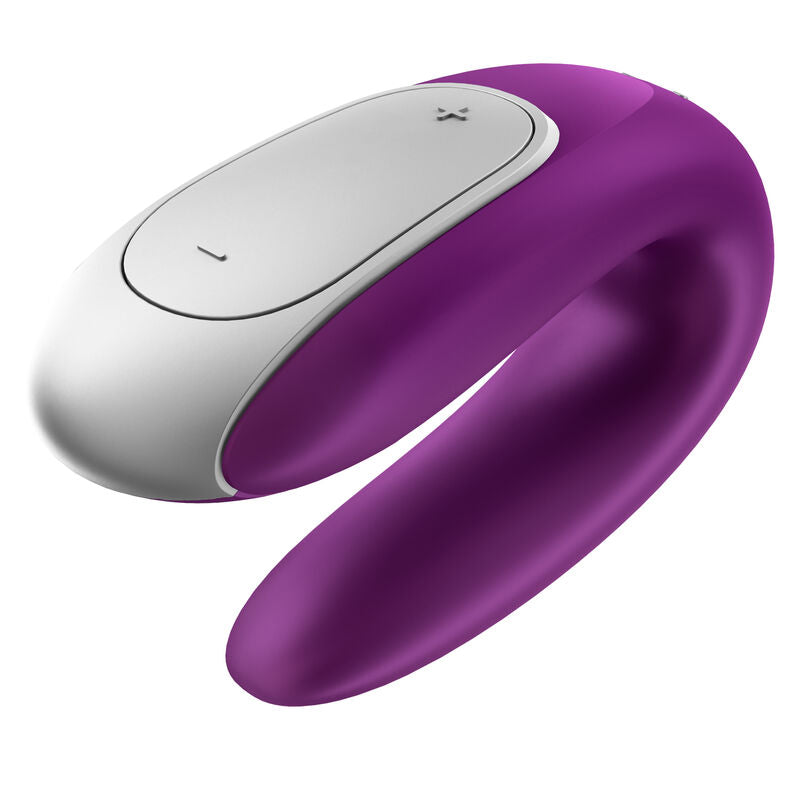 SATISFYER - VIBRATORE DOPPIO DIVERTIMENTO PER IL PARTNER VIOLA