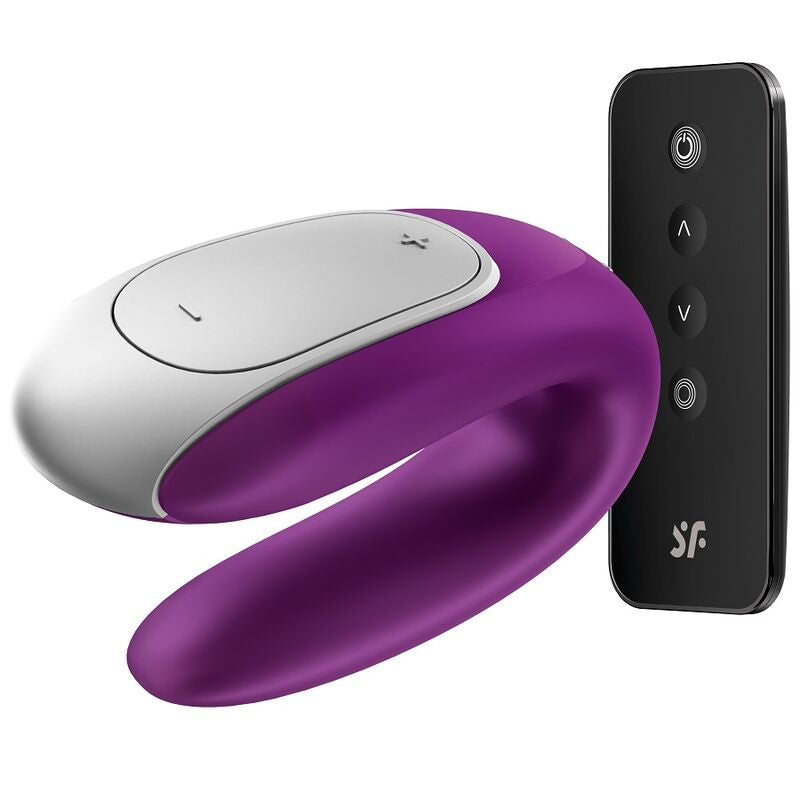 SATISFYER - VIBRATORE DOPPIO DIVERTIMENTO PER IL PARTNER VIOLA