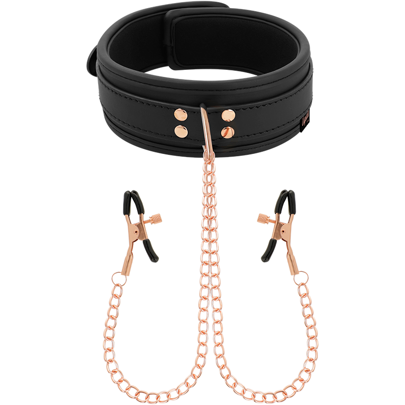 COQUETTE CHIC DESIRE - COLLAR DE PINZA PARA PEZONES DE FANTASÍA CON FORRO DE NEOPRENO