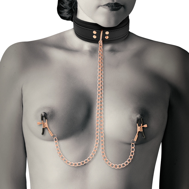 COQUETTE CHIC DESIRE - COLLAR DE PINZA PARA PEZONES DE FANTASÍA CON FORRO DE NEOPRENO