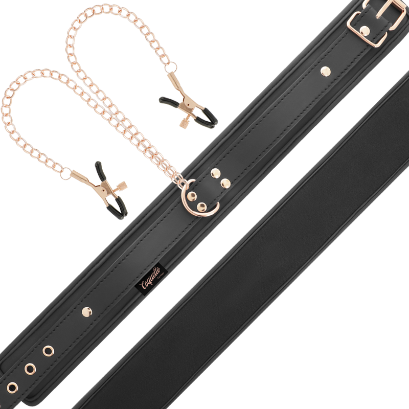 COQUETTE CHIC DESIRE - COLLAR DE PINZA PARA PEZONES DE FANTASÍA CON FORRO DE NEOPRENO