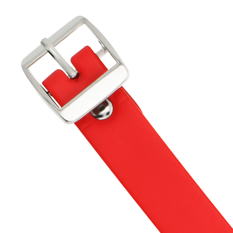 COQUETTE CHIC DESIRE - COLLAR DE CUERO VEGANO ROJO ACCESORIO FETICHE MUJER