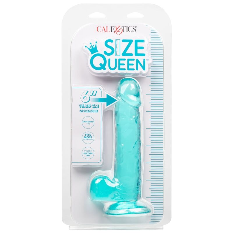 CALEXOTICS - DILDO TAGLIA QUEEN BLU 15,3 CM