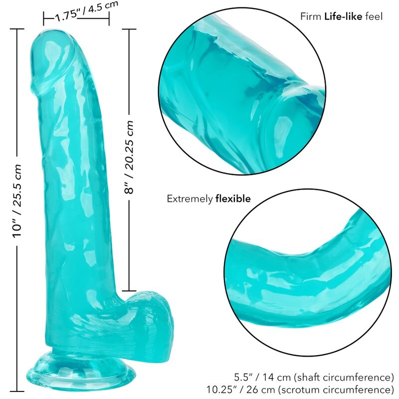 CALEXOTICS - DILDO TAGLIA QUEEN BLU 20,3 CM