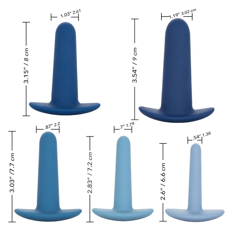 CALEXOTICS - SET DE ENTRENAMIENTO ANAL PORTÁTIL DE 5 PIEZAS