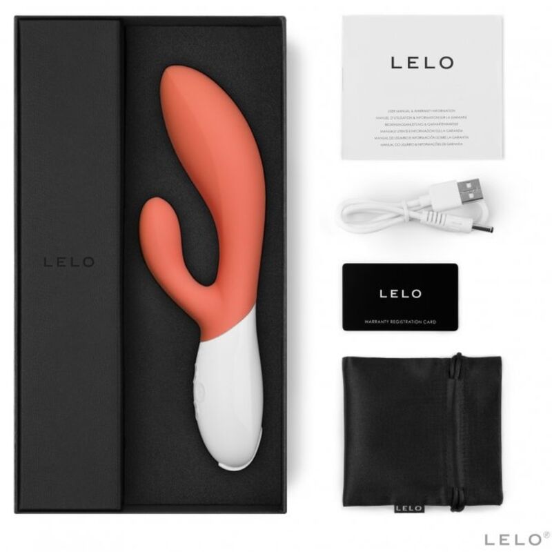 LELO - INA 3 VIBRADOR DE CONEJO DE CORAL DE LUJO