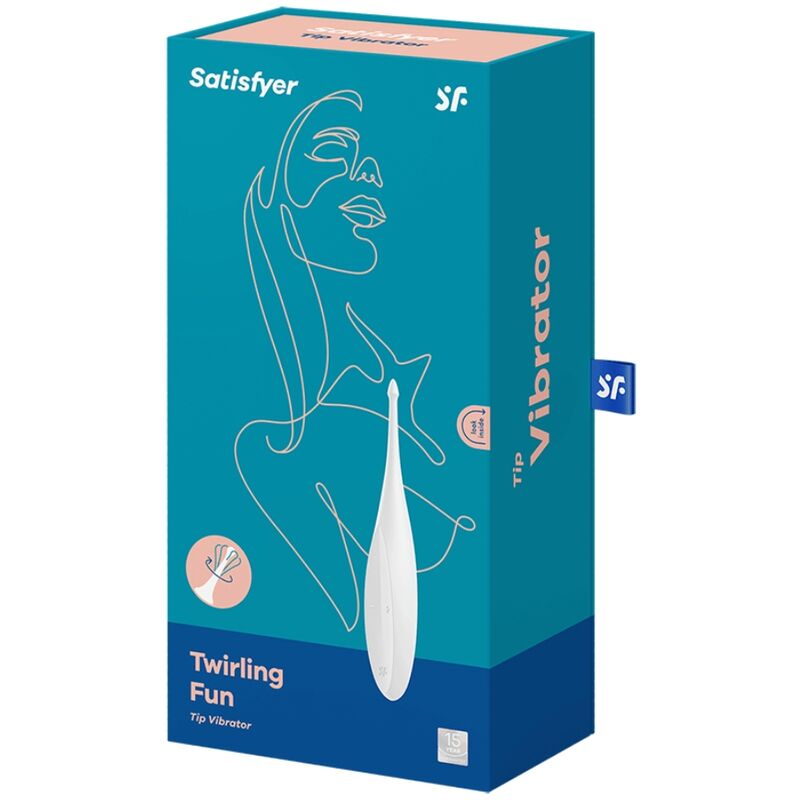 SATISFYER - VIBRATORE CON PUNTA ROTANTE E DIVERTENTE BIANCO