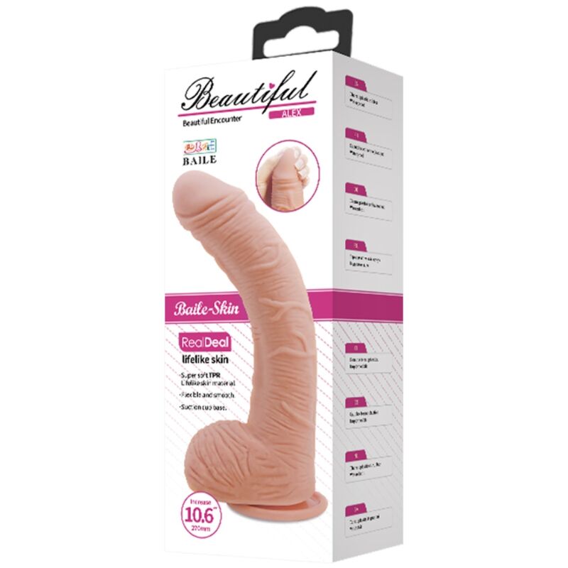 BAILE - ALEX DILDO DE PIEL REALISTA 27 CM