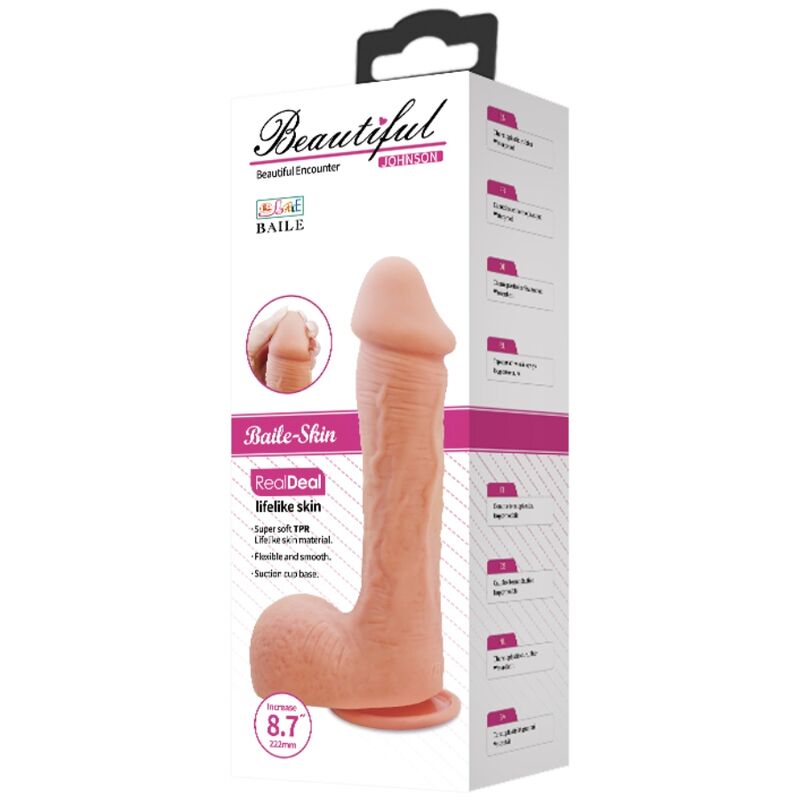 BAILE - JOHNSON DILDO DE PIEL REALISTA 22 CM