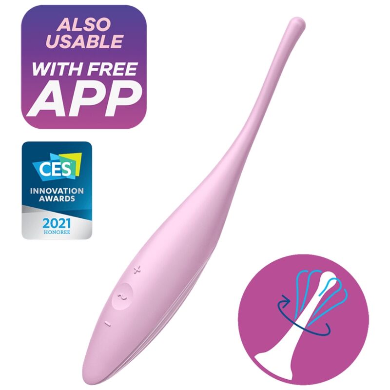 SATISFYER - VIBRATORE TWIRLING JOY CON PUNTA CLITORIDEA ROSA