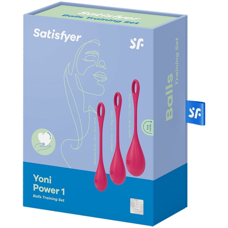 SATISFYER - YONI POWER 1 SET DE ENTRENAMIENTO ROJO