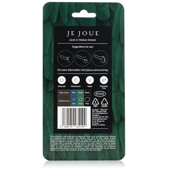 JE JOUE - ANELLO IN SILICONE VERDE - STROZZATORE MEDIO